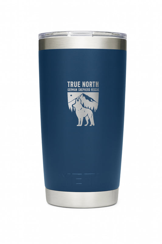 True North GSD Rescue YETI® Rambler – 20 oz. (Blue)